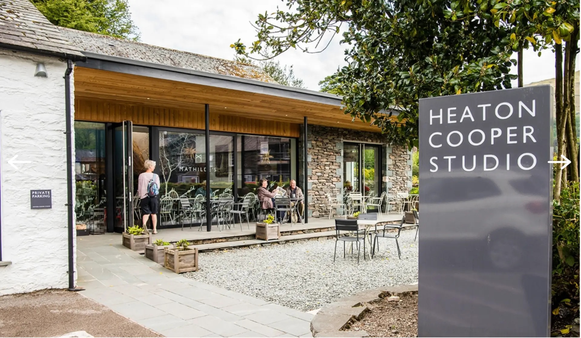 The Heaton Cooper Studio building and gallery entrance in the Lake District